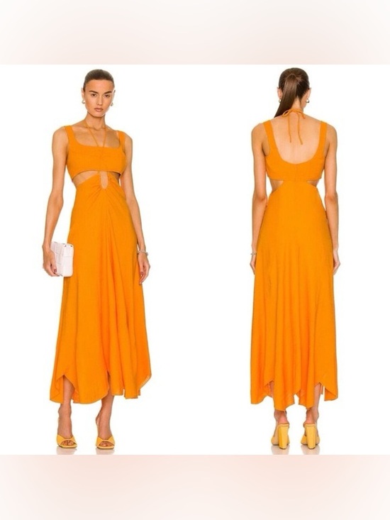 cult gaia Dresses & Skirts - Cult Gaia Eileen Linen Dress in Apricot